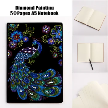 Diamond Maľovanie Páva Model Diy Notebook Murivo Nálepky Diamond Maľovanie Domov, Dekorácie, Maliarstvo, Diy, Dekorácie, Maliarstvo,