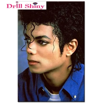 Michael Jackson diy 5D Diamond Maľovanie Cross Stitch Plné Kolo Vŕtať Umenie Diamond Výšivky Portrét Kamienkami Maľovanie
