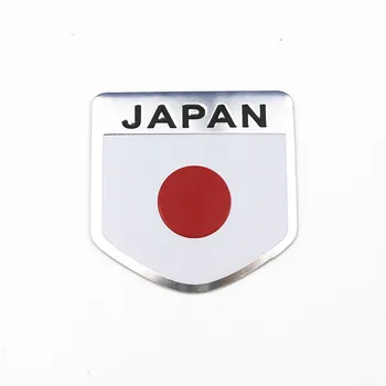 Kovové Japonskú Vlajku Znak, Odznak JAPONSKO Auto Nálepky, Nálepky Príslušenstvo pre Toyoto Honda, Nissan Lexus Mazda Mitsubishi Auto Styling