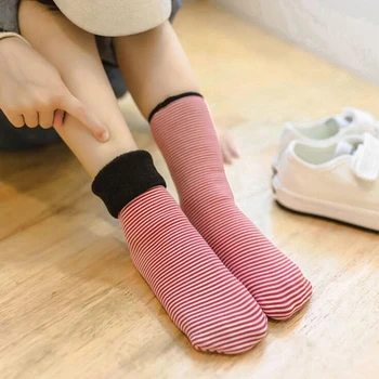 Hot Predaj, Baby, Dievčatá, Chlapcov Ponožky Jeseň V Zime Teplé Nové Kórejská Verzia Prekladané Plus Velvet Zahusťovanie Deti Snehu Trubice Ponožky