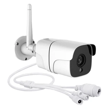 Vonkajšia Bezpečnostná Kamera Wifi Bezdrôtové Dohľadu Fotoaparát Vodotesný, Infračervené, s Nočné Videnie, Detekcia Pohybu(US Konektor)