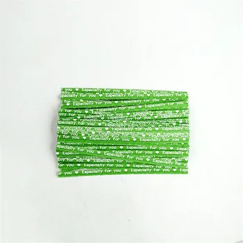 100 Ks 9 cm ľúbostný List Vytlačený Drôt Kovové Twist Väzby Pre Candy Bag Ocele Pečenie Balenie Lízatko Dezert Tesnenie Kravatu