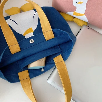 NOVÉ-Módne dámske Plátno Taška cez Rameno Bežné Cartoon Veľkú Kapacitu, Nákupné tašky Kabelky Študent Školské tašky
