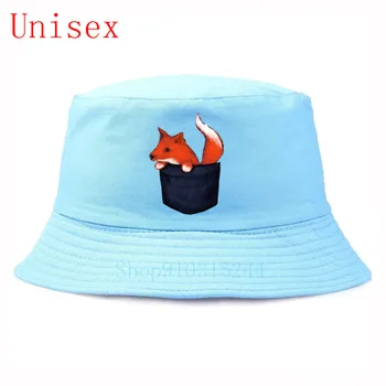 Roztomilý Lišácký Malé vrecko Fox rybár klobúk hip hop panama spp čiapky pre ženy vedierko hat mužov buckey klobúk ružový klobúk