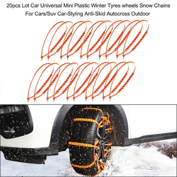 5 ks Veľa Auto Univerzálny Mini Plastové Zimné Pneumatiky kolesá Snehové Reťaze Pre osobné Automobily/Suv Auto-Styling Protišmykových Autocross Vonkajšie