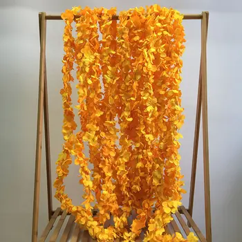 Novo 6.56 ft Svadobné Falošné Kvety String Prúžok Viniča Leaf Umelý Kvet Kvetinový Veniec Domáce Dekorácie CLA88
