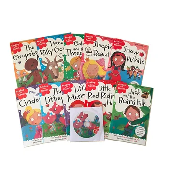 10Pcs Čítanie s Phonics Rozprávky anglický Obrázkové Knihy Little Red Riding Hood Raného Vzdelávania Kognitívne Osvietenie Knihy