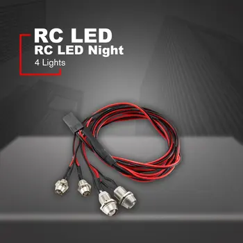 4 Svetlá 70 cm Dĺžka LED RC Noc Svetlometmi Svetlomety 3/5mm LED Osvetlenia pre Model Drift Pásové Vozidlo Pre RC Auta NSV775