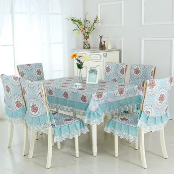 13pcs/set Obdĺžnikový Stôl Látkové Vyšívané Kvetinový Obrus na Svadbu Jedálenský Stôl Kryty s Poťahy toalha de mesa