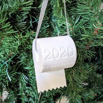2020 Vianočný Strom Ornament Toaletný Papier DIY Kreatívny Zábava Prívesok Vianoce Dekor