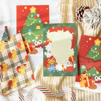 Veselé Vianoce Kawaii Roztomilý Deco Memo Podložky Poznámok Office Stráviť Vianočné Školy Scrapbooking Papiernictvo Nálepky Z3Z7