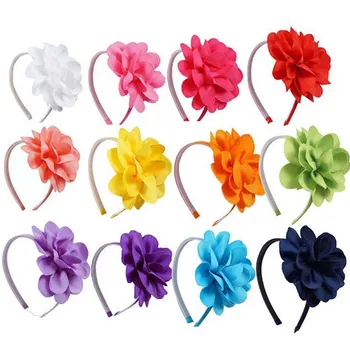 AHB Veľké Kvety Hairbands pre dievčatá a Dievčatá s Zubov Ručné Pevné Čelenka na Vlasy Luky Vlasy Kapely Hoop Deti Strany Vlasy Príslušenstvo