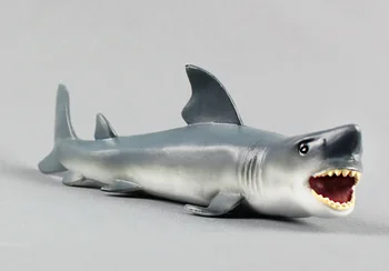 Morský život simulácia Veľký biely žralok Statické Plastové hračky model 17x6cm Životného prostredia PVC Poznanie prop model hračka darček w0879