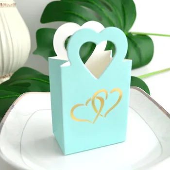 100ks/veľa biela/ružová/modrá farby, Kreatívne Sladkosti Láska srdce Candy Box Svadobné Prospech boxov Box Balenie suveníry