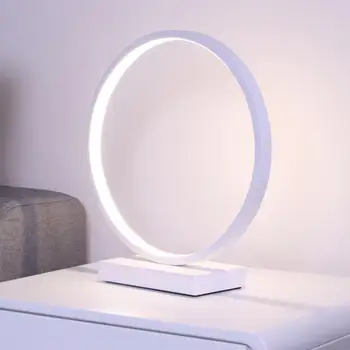 Moderné Stolové Lampy, Hliníkové LED spálňa lampa na čítanie 3 svetelného Režimu Led čip Minimalistický kruhu nighstand lampa LED Nočné Lampy