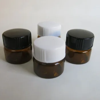 100 x 5ml 5cc 5g 1/6oz Amber Sklo Kozmetické obalového Skla Jar Balenie Roztomilý Mini Jar Používané na Skladovanie a Dekoratívny Box