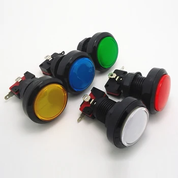 Arkádová hra, 60 mm 12v svetelné LED Tlačidlo S Microswitch pre MAME JAMMA DIY časti 5 farby k dispozícii