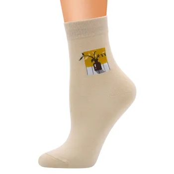2018 ponožky ženy Ženy Roztomilý Bavlna Medium Ilustrácie Vzor Lady Ponožky Trubice Ponožky harajuku calcetines mujer skarpetki meia