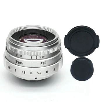 35mm F1.6 C Mount Objektív s Adaptérom Krúžok pre Fujifilm X-E2 / X-E1 / X-Pro1 / X-M1 / X-A2 / X-A1 / X-T1