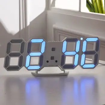 3D Digitálny Budík Jednoduché Fashion Led Elektronické Hodiny Obývacia Izba Usb Nástenné Hodiny 158