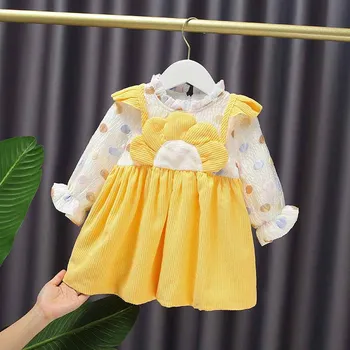 Baby Girl Dress Jar Dievčatko Retro Šaty Krásne Princezná Štýl 4 Farby