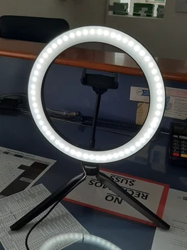 10 inch 26 cm USB Rozhranie Stmievateľné LED Selfie Krúžok Svetlo Kamery Telefónu Fotografie, Video make-up Lampa S Statív Telefón Klip