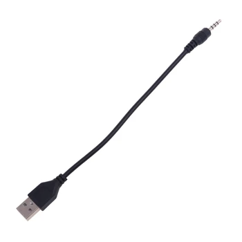 USB Muža na 3.5 mm Audio Stereo Jack pre Slúchadlá Konektor Kábel Pre MP3, MP4 Black Hot