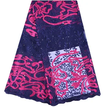 Africké Čipky Textílie 2018 Vyšívané Nigérijský Šnúrky Textílie Svadobné Kvalitné Francúzske Tylu Čipky Textílie Pre Ženy 1207