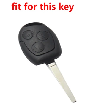 Silikónové Auto príveskom Prípade TRANZITU Kryt Pre Ford TRANZIT 2017 Diaľkové Držiteľ Prípade Kľúče Keychain Charms Silica Gel Tlačidlo Prípade