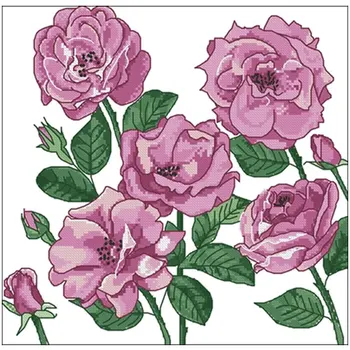 Ružová peľ rose vzory Počíta Cross Stitch 11CT 14CT 18CT DIY Čínsky Cross Stitch Súpravy Výšivky, Výšivky Sady