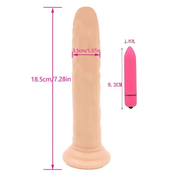 Výkonný Mini Bullet Vibrátory pre Ženy & Big Realistické Dildo prísavky Sexuálne Hračky pre Ženy, G Mieste Análny Masturbator