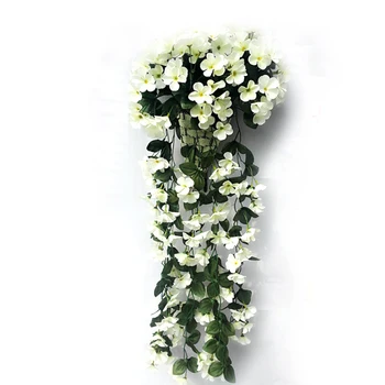 Umelá Kvetina, Závesné Košíky Fialová Falošné Kvetinová Výzdoba Simulácia Stene Visí Kôš Kvet Orchidea Hodváb Kvet Viniča