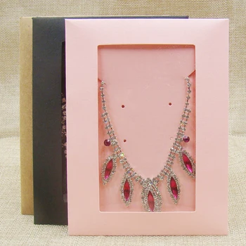 20PCS nové ružové šperky package box rôzne farebné okno, obklopiť sa okno pre šperkov náhrdelník balík /pozvánka /CD skladovanie