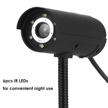 480P USB Webkamera S Mikrofónom Ovládač Zdarma-6pcs IR Led pre Nočné Videnie Prenosný Počítač Webová Kamera S Flexibilné Hadice Pre systém Windows XP SP2