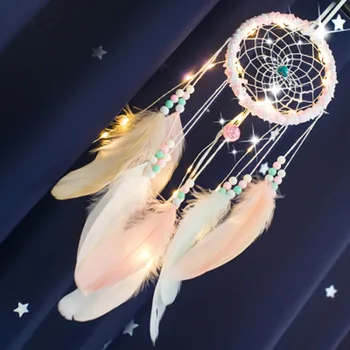 Jonggo Ručné Dream Catcher Perie Nočné Svetlo Auto/Stene Visí Miestnosti Domova Festival Dekorácie #30ph