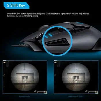 Logitech G402 Káblové Herná Myš s Optickým 4000DPI Vysokej Rýchlosti Pre PC, Notebook Hráč Myší