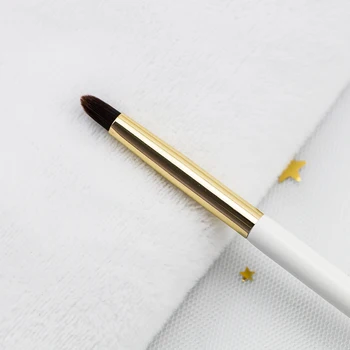 BEILI Luxusné Profesionálne Prirodzené kozy make-up Štetec Očné tiene Obočie Pearl White rukoväť Zlato make-up štetec