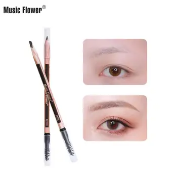 6-farebný Dvoch-v-jedno Obočie Ceruzka na Obočie Kefa Nepremokavé Potu Non-rozmazať Obočie Ceruzka Prirodzené Obočie Očný make-up