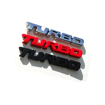 Preplňovaný Kovové Auto Telo 3D Nálepka Auto Dekorácie-Nálepky Exteriéru Automobilov, autodielov TURBO List Nálepky 1-5 Ks