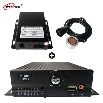 HYFMDVR 4g gps mdvr 4CH CMSV6 platformy na monitorovanie + Ultrazvukové objem oleja snímač Súkromné auto / autobus