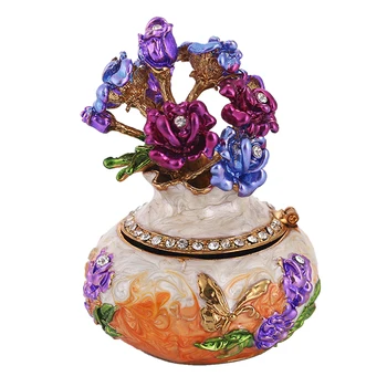 Smaltovaný Váza Šperky Box Držiteľ Trinket Box Plavidlá, Svadobné Prospech Darček