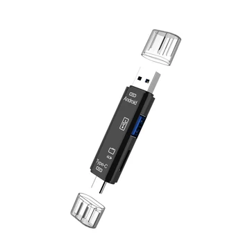 Nový USB 2.0 Čítačka Kariet High Speed SD TF (Micro SD TF Kariet Typu C, USB C Micro Memory OTG Čítačku Pre Prenosný Počítač