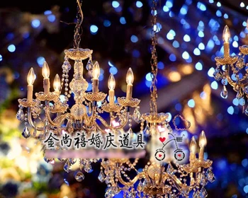 8-zbrane Svadobné krištáľový luster ceilling lampy, stropné osvetlenie, prívesok svadba strechy dekorácie