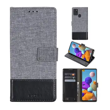 Luxury Leather For Coque Samsung Galaxy A21S Wallet Flip Cover For Samsung Galaxy A21S Phone Case With Card Slots Holder