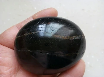 Čierny Turmalín Crystal Palm, Pocket Kameň(Hladké Leštené Starať Kameň) 158g