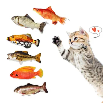 Pet Mačka USB Nabíjateľné Elektrické Vrtí Chvostom Simulácia Bigeye Ocean Fish (lítiová Batéria, Kapacita 150mAh) 2021