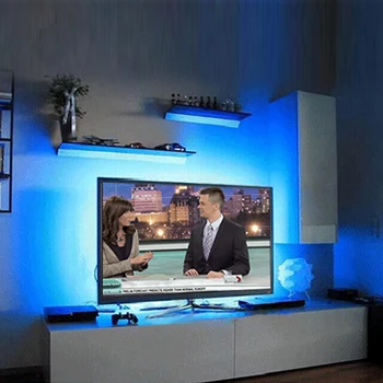Led RGB TV Podsvietenie 5050SMD RGB Pásky LED pásy Svetla Pre TV, Posteľ, Skriňa HDTV Neónové Lampy 1M 2M 3M 4M 5M S 24 Tlačidlo Diaľkové Ovládanie