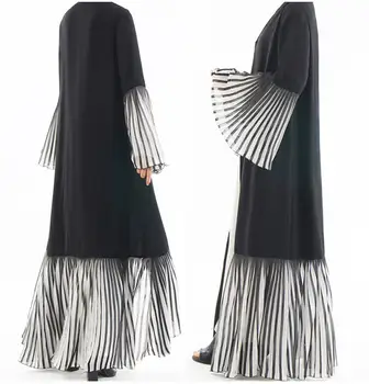 Nové SAE Abaya Dubaj Kaftan Malajzia Skladaný Prekladané Kimono Cardigan Moslimských Hidžáb Oblečenie Žien Župan Dubaj turecká Islamská Oblečenie