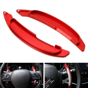 Červená Hliníková Zliatina Volantu, Pádlo Shifter Rozšírenie pre Mitsubishi Lancer Evo X 2008-2016