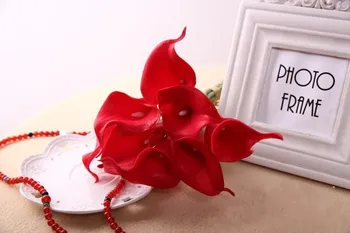 Dekoratívne kvetinové Picasso umelé skutočný dotyk s Latexové mini kala lily Pre Svadobné Party Dekorácie Kytice
